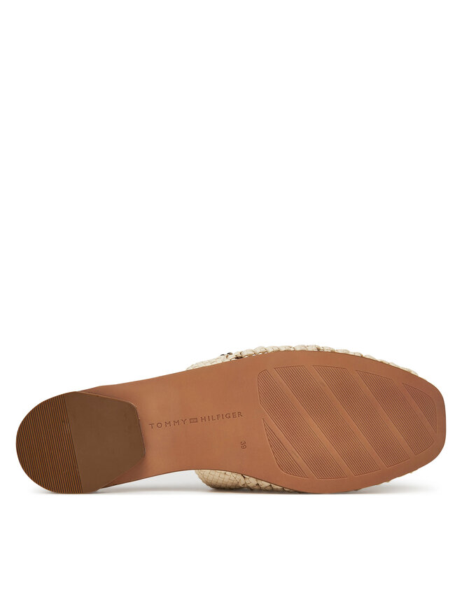 Tommy Hilfiger Pantoletten Tommy Hilfiger Crochet Mule FW0FW08413 Écru