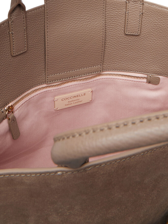 Coccinelle Handtasche Coccinelle TLB Coccinellesabine Suede Bi E1 TLB 18 01 01 Dunkelbeige