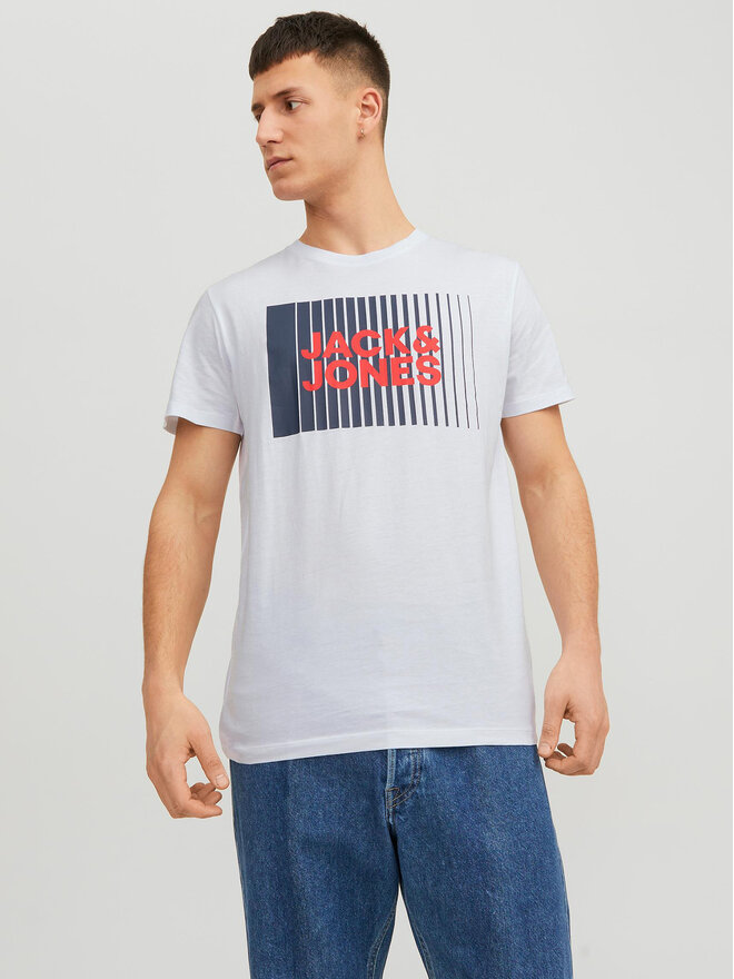 Jack&Jones Jack&Jones Marškinėliai Corp 12233999 Balta Standard Fit