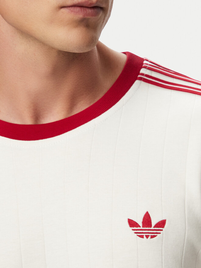 adidas adidas Футболка Drop Needle 3 Stripes Tee KS7449 Білий Regular Fit