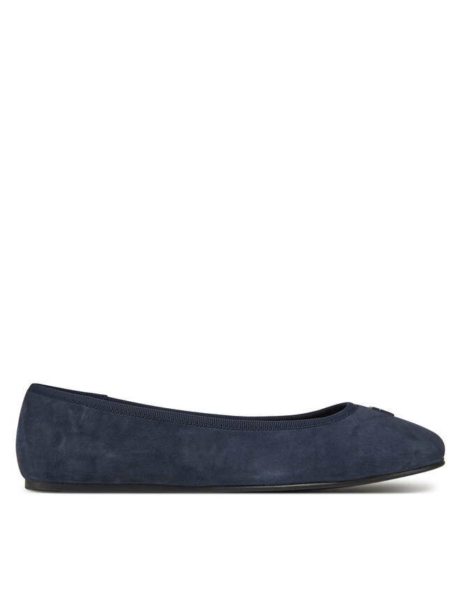 Tommy Hilfiger Μπαλαρίνες Tommy Hilfiger Th Hardware Suede Ballerina FW0FW08655 Σκούρο μπλε