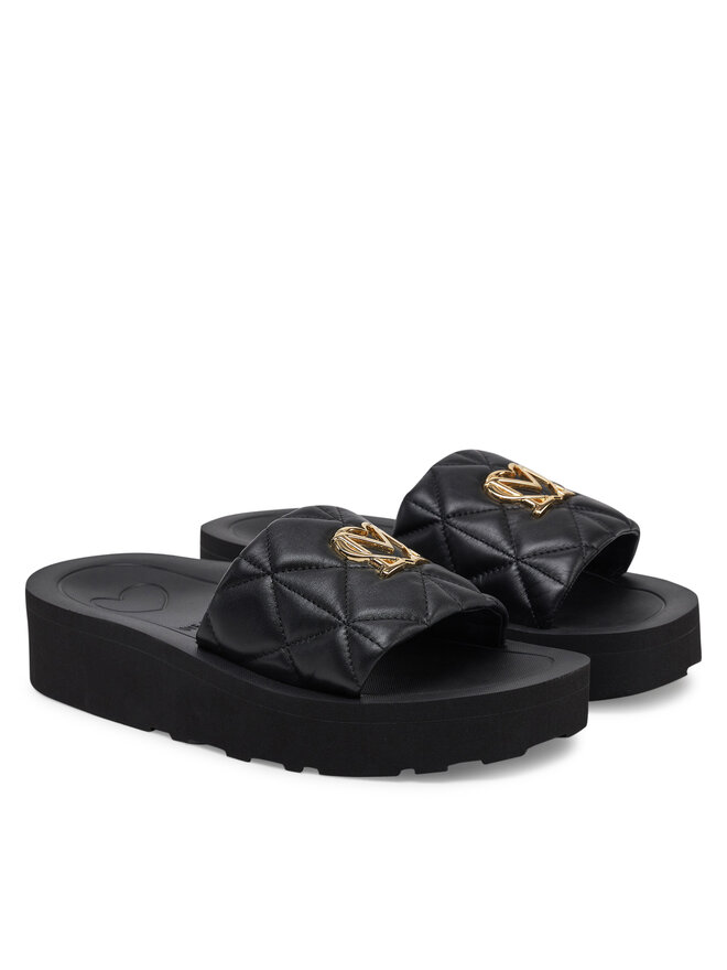 LOVE MOSCHINO Şlapi LOVE MOSCHINO JA28014I1MIE0000 Negru