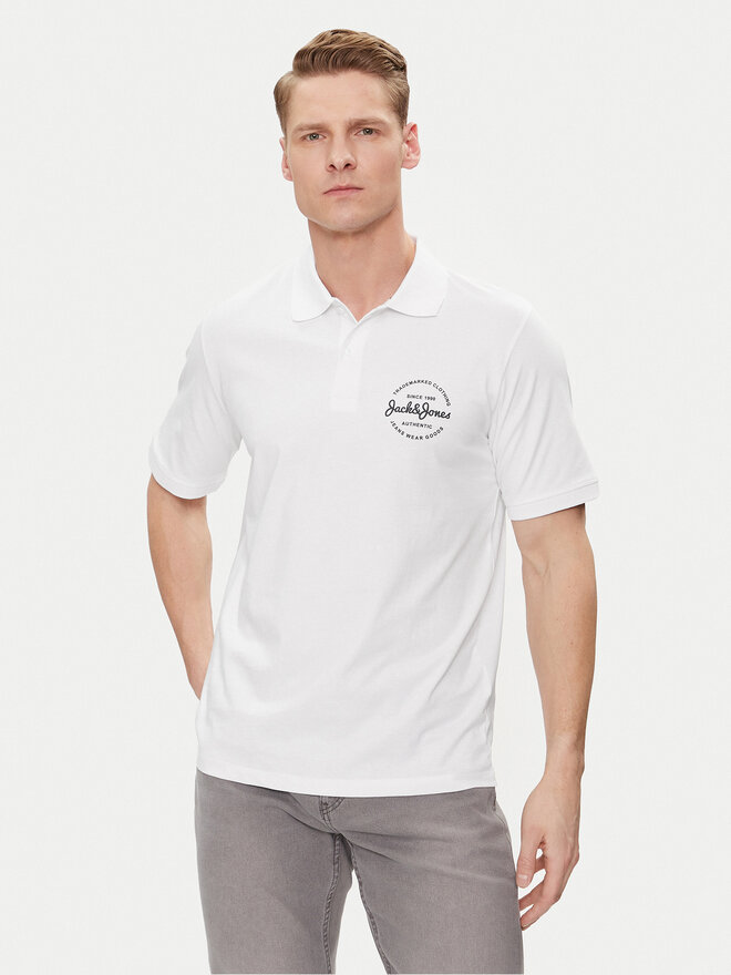 Jack&Jones Jack&Jones Poloshirt Forest 12248621 Weiß Standard Fit