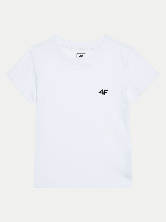 4F 4F Marškinėliai 4FJWMM00TTSHF1658 Balta Slim Fit