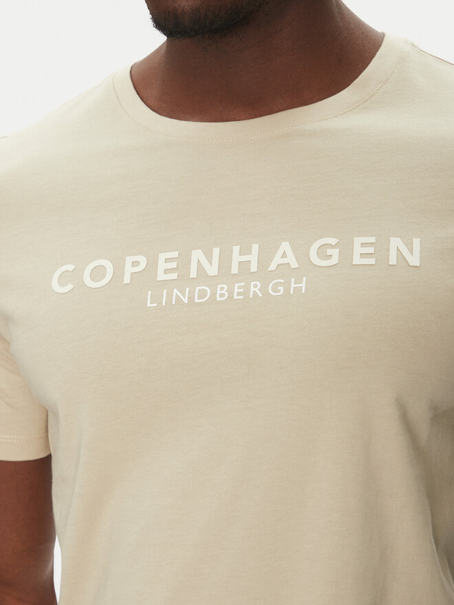 Lindbergh Lindbergh Camiseta 30-400200 Beis Relaxed Fit
