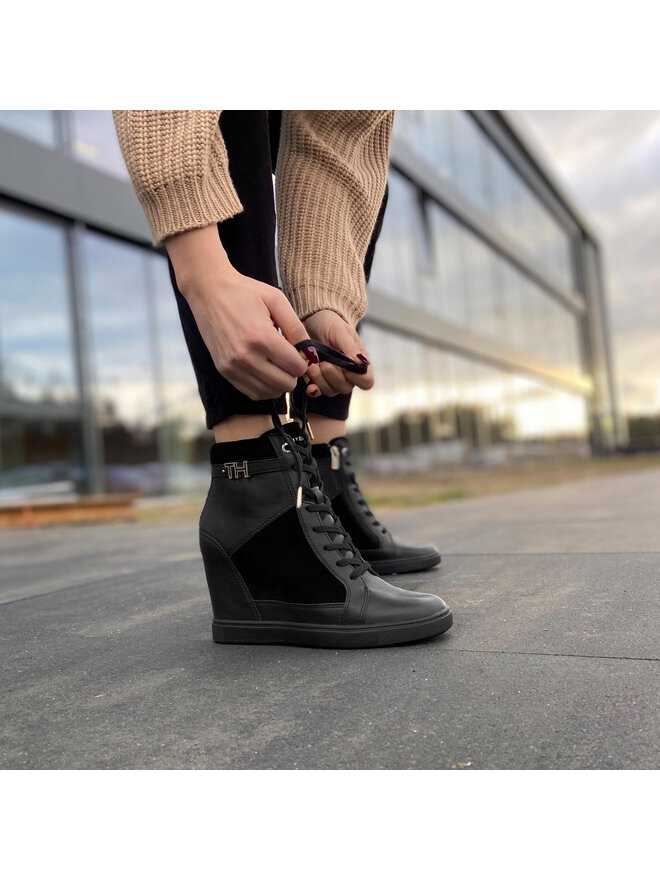 Hardware sneaker wedge fwfw433 black 99 deals