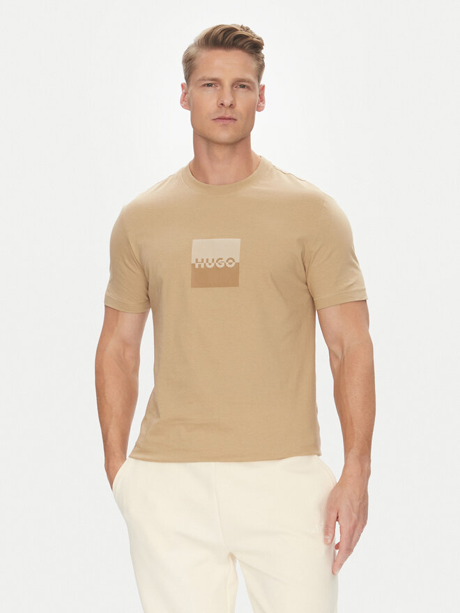 HUGO HUGO Camiseta Dusplit 50542784 Beis Regular Fit