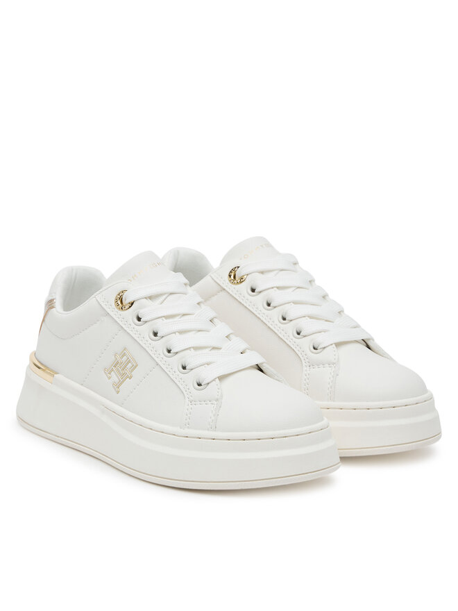 Tommy Hilfiger Сникърси Tommy Hilfiger Low Cut Lace-Up T3A9-33985-1355 S Бял