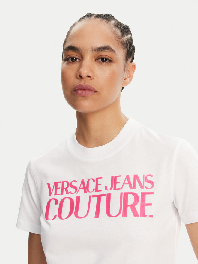 Versace Jeans Couture Versace Jeans Couture T-Shirt 78HAHE05 Weiß Regular Fit