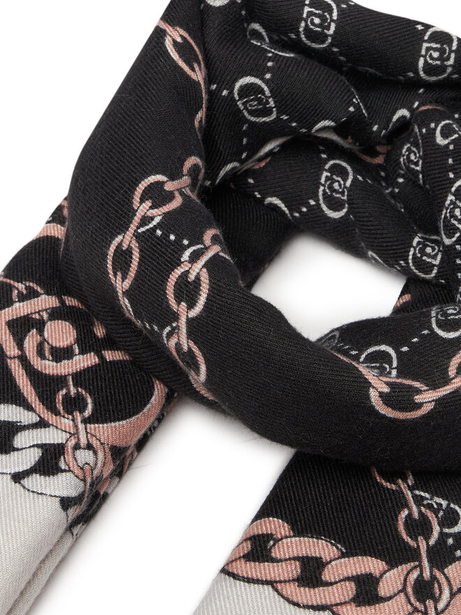 Liu Jo Хустка Liu Jo Ecs Foulard Logo Me 2F5073 T0300 Чорний