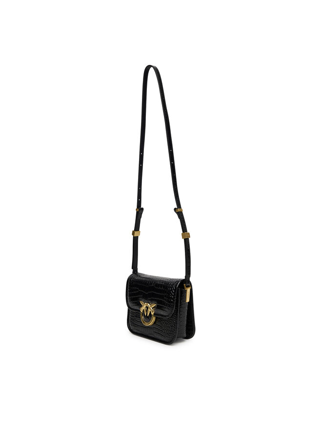 PINKO Handtasche PINKO Love Box Bag Fl Mini AI 25-26 PLTT 104297 A2OH Schwarz