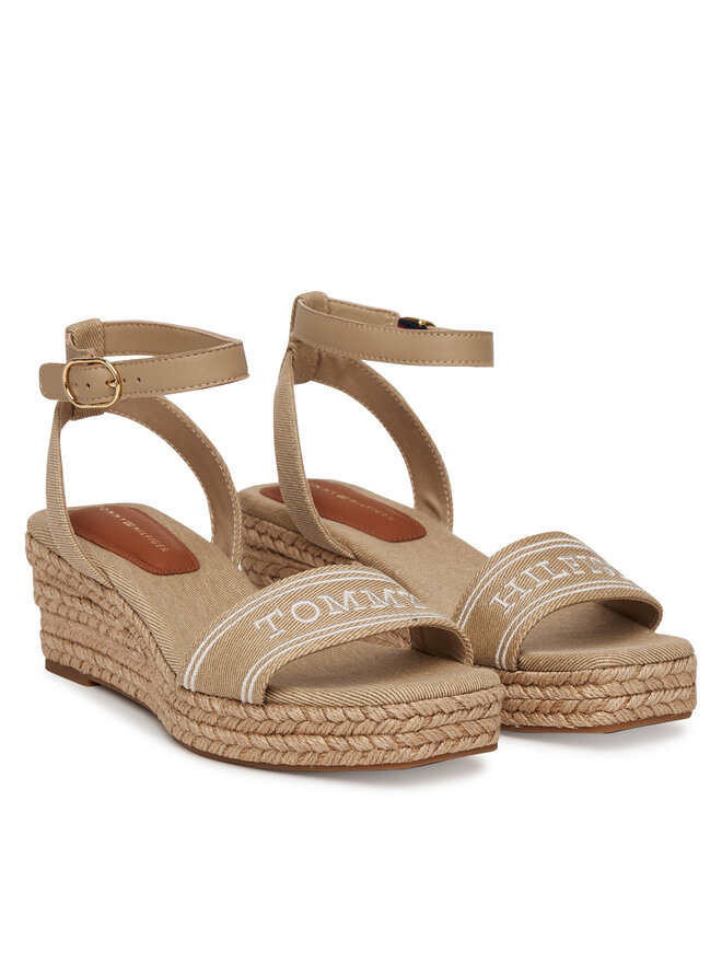 Tommy Hilfiger Espadryle Tommy Hilfiger Tommy Hilfiger Espad Mid Wedge FW0FW08805 Beżowy