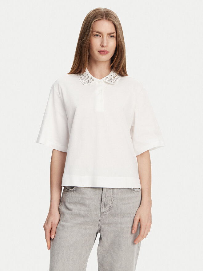 Marella Marella Poloshirt Gonzaga 2513951014 Weiß Relaxed Fit