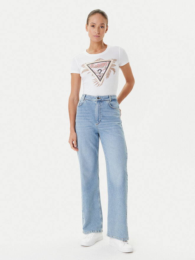 Guess Guess Marškinėliai W5YI13 J1314 Balta Regular Fit