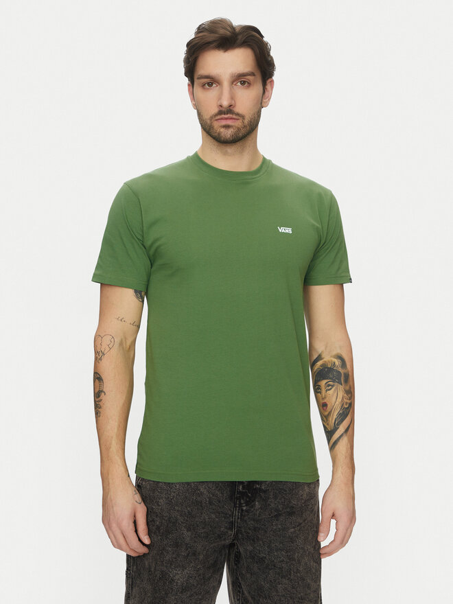 Vans Vans Marškinėliai Left Chest Logo VN0A3CZE Žalia Classic Fit