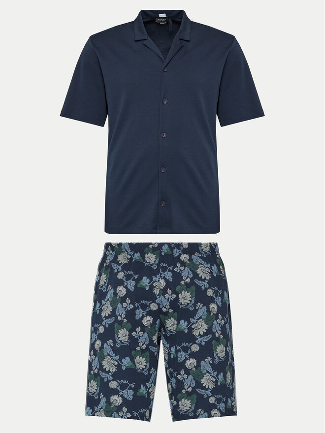 Hanro Hanro Pyjama Night & Day 75137 Dunkelblau Relaxed Fit