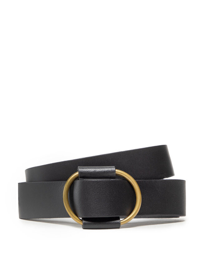 Pieces Dámsky opasok Pieces Pcpilja Leather Jeans Belt Noos 17076887 Čierna