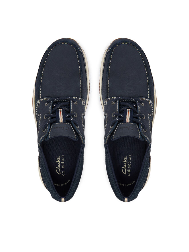 Clarks Туфлі Clarks Sailview Lace 26176972 Cиній