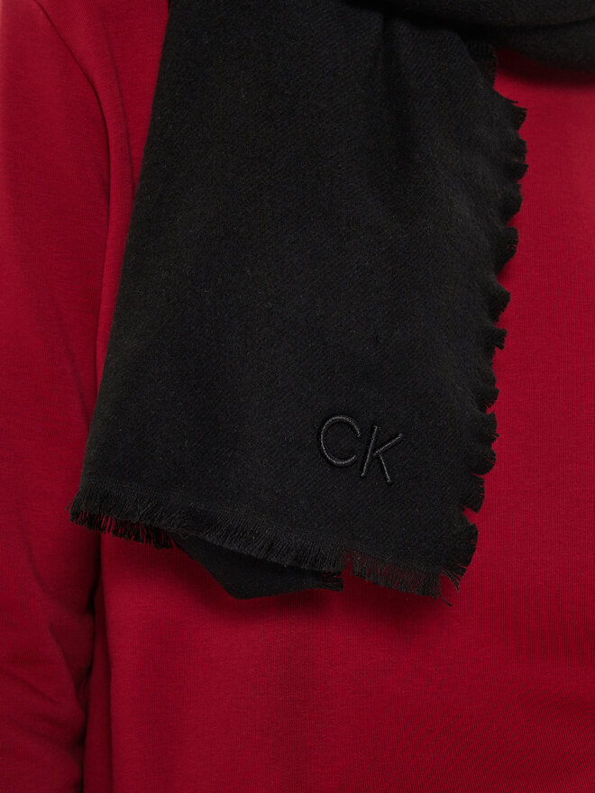 Calvin Klein Šátek Calvin Klein Embroidery K60K612896 Černá