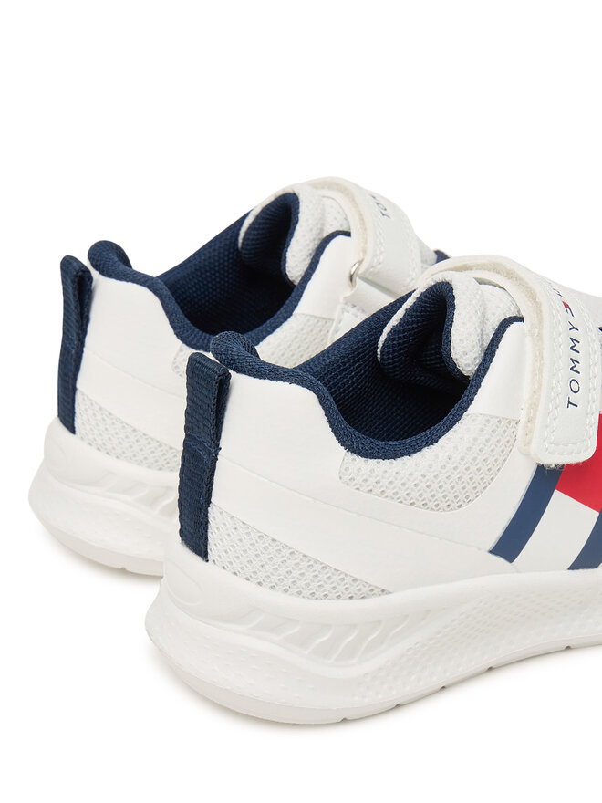 Tommy Hilfiger Sneakers Tommy Hilfiger Flag Low Cut Lace-Up/Velcro T1X9-34369-1843 M Weiß