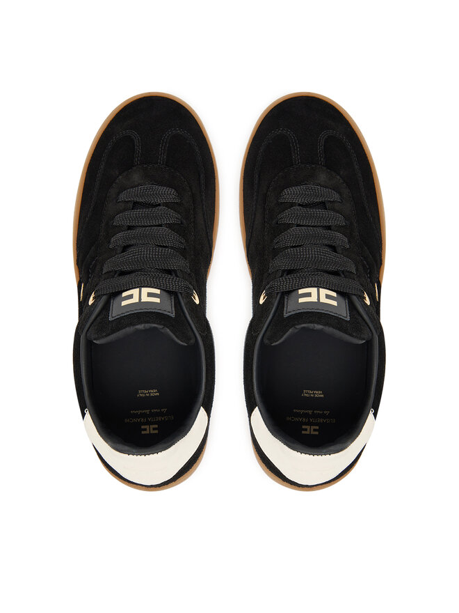 Elisabetta Franchi Сникърси Elisabetta Franchi Low Cut Lace Up F4A9-E0340-0071 S Черен