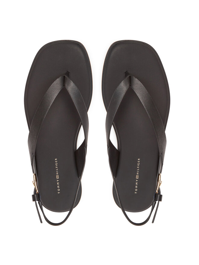 Tommy Hilfiger Sandalen Tommy Hilfiger Color Block Thong Flat Sandal FW0FW08883 Schwarz