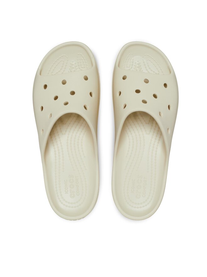 Crocs Pantoletten Crocs Classic Platform Slide 208180 Beige