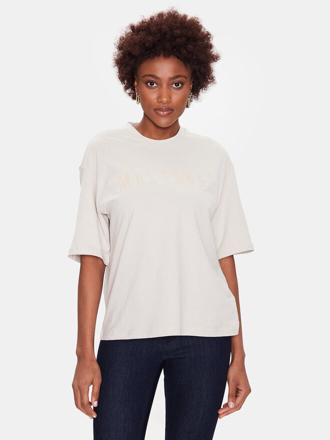 Mustang Mustang T-Shirt Alina 1013378 Grau Regular Fit