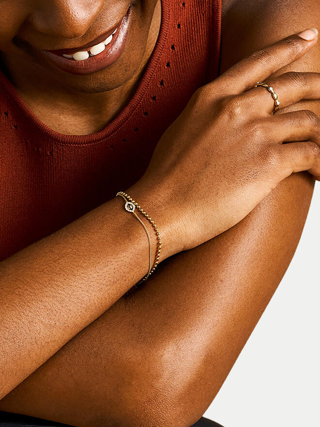 Fossil Pulsera Fossil Sutton Evil Eye JF04794710 Oro