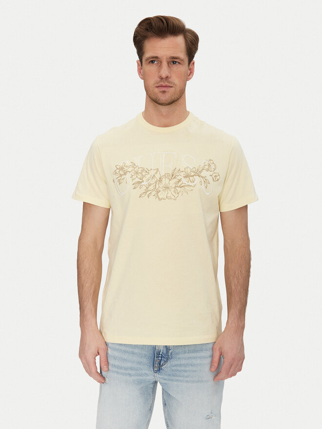 Guess Guess T-Shirt M5GI17 K8FQ4 Μπεζ Regular Fit