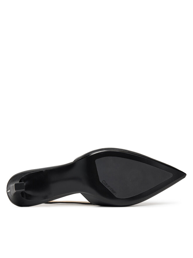 Calvin Klein Сандали Calvin Klein Ess Kitten Heel Sling Back HW0HW02641 Черен