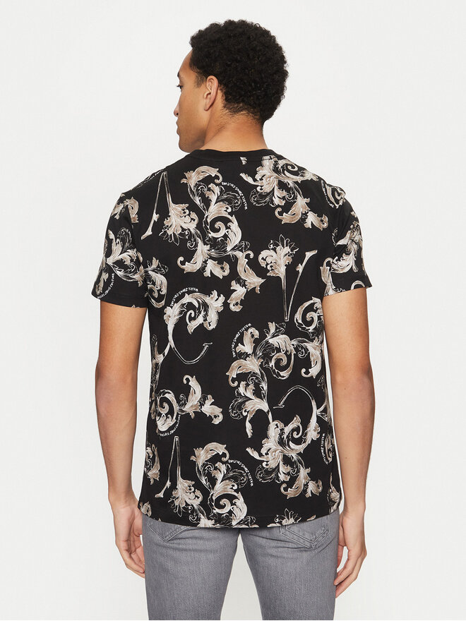 Versace Jeans Couture Versace Jeans Couture Футболка 78GAH6S0 Чорний Slim Fit