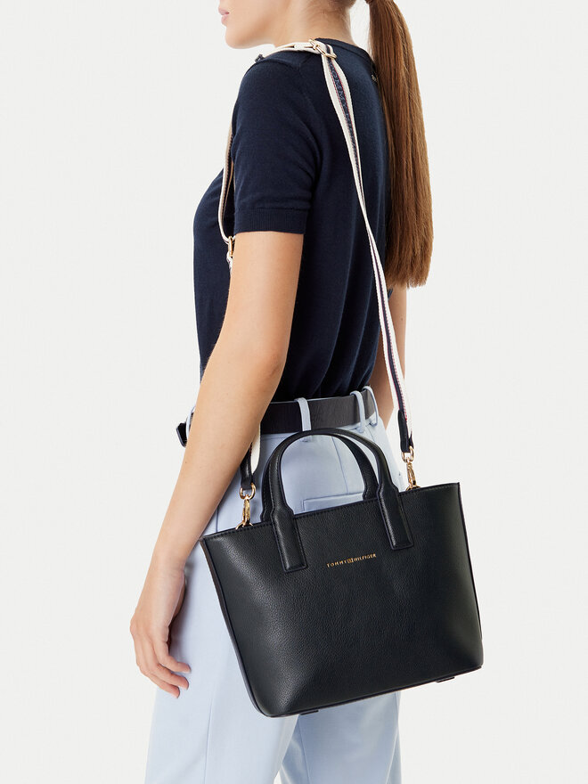 Tommy Hilfiger Ročna torba Tommy Hilfiger AW0AW17448 Mornarsko modra