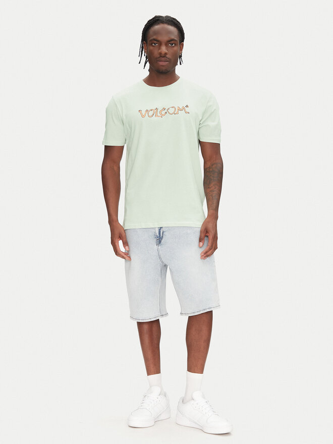Volcom Volcom Marškinėliai Crazybal A3512554 Žalia Classic Fit