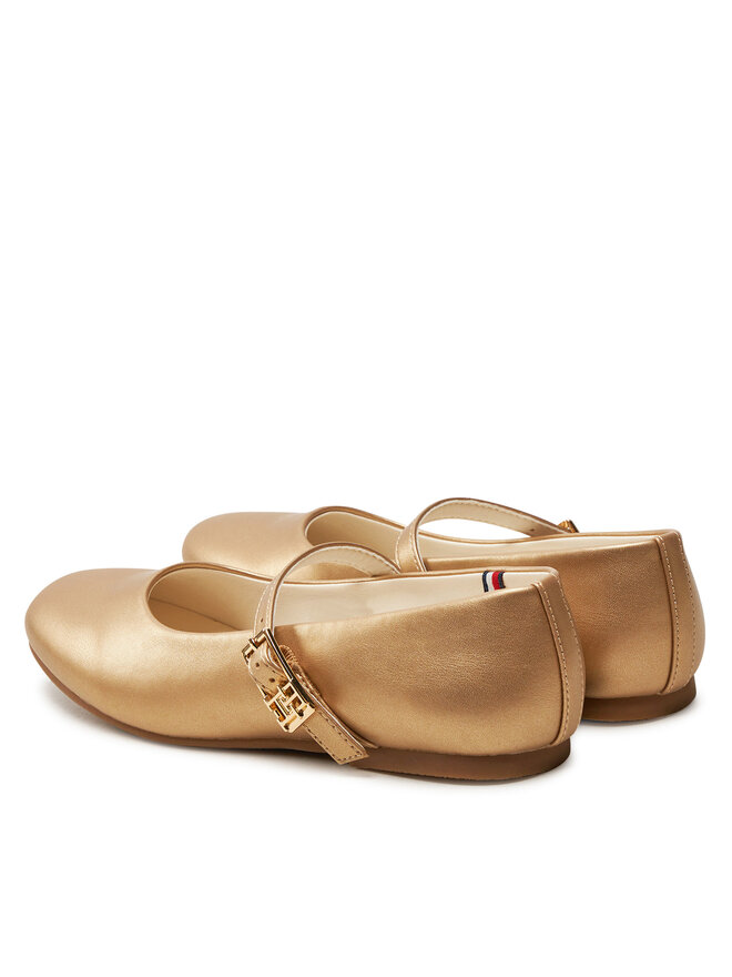 Tommy Hilfiger Baleriny Tommy Hilfiger Ballerina T3A3-33555-1372 S Złoty