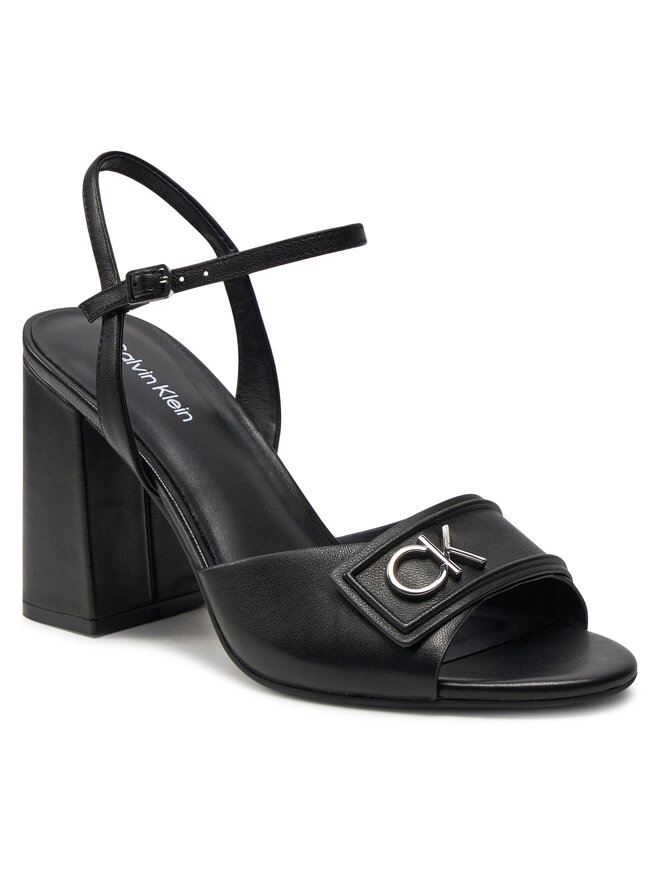 Calvin Klein Σανδάλια Calvin Klein Heel Sandal 85 Relock Lth HW0HW01937 Μαύρο