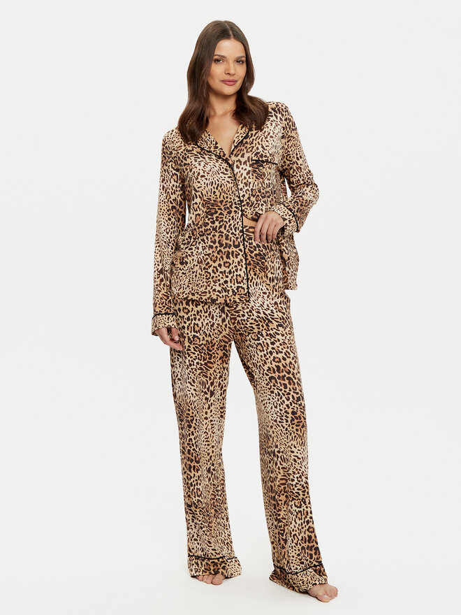 Guess Guess Πιτζάμα O5RX08 KCIN2 Καφέ Regular Fit