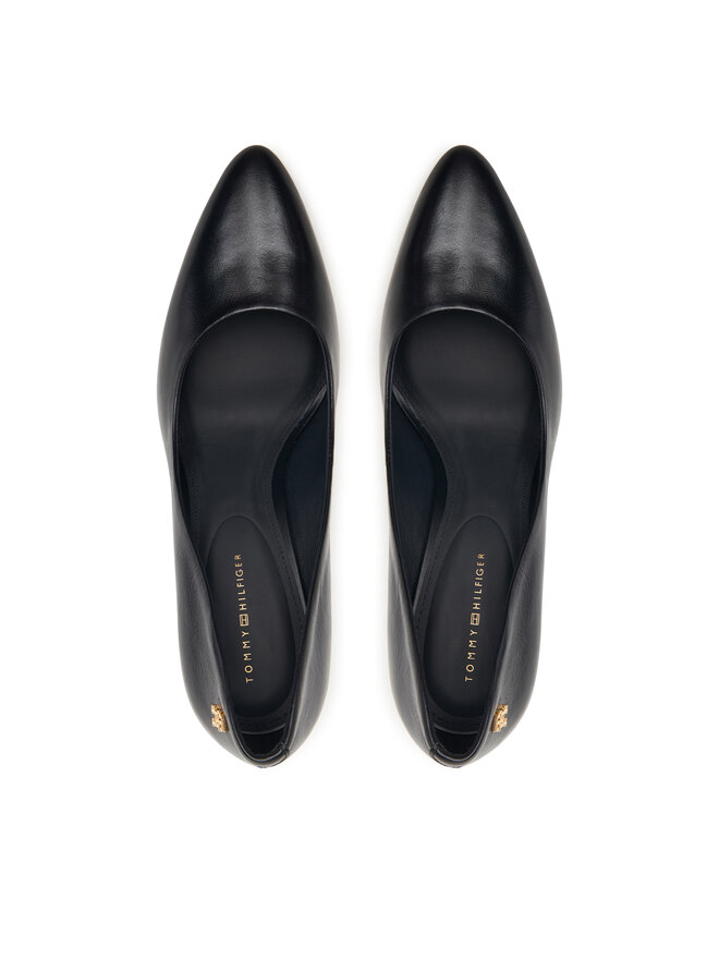 Tommy Hilfiger High Heels Tommy Hilfiger High Heel Court Leather Shoe FW0FW09527 Schwarz