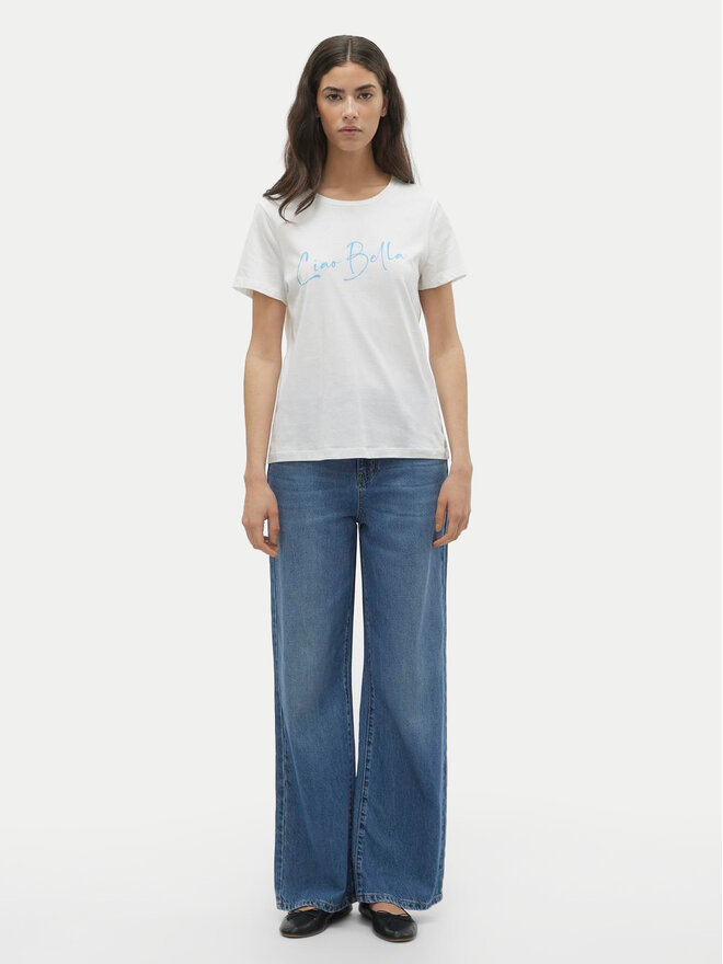 Vero Moda Vero Moda Marškinėliai Odessa 10308688 Balta Regular Fit