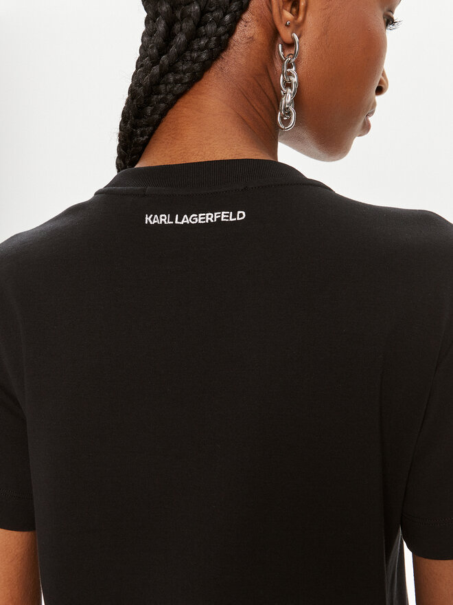 KARL LAGERFELD KARL LAGERFELD T-Shirt 245W1717 Schwarz Regular Fit