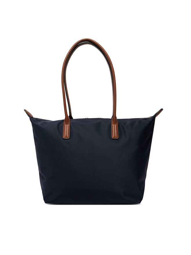 Tommy Hilfiger Handtasche Tommy Hilfiger Popette Tote Corp AW0AW17706 Dunkelblau