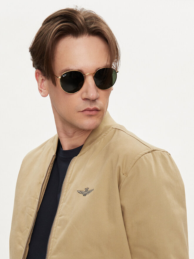 Ray-Ban Okulary przeciwsłoneczne Ray-Ban Round Metal 0RB3447 001 Złoty