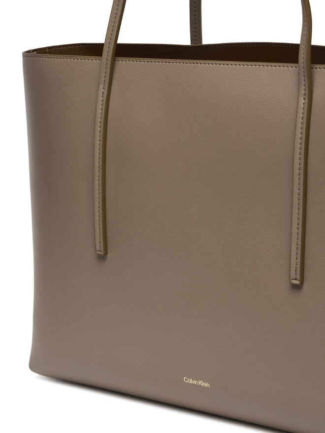 Calvin Klein Handtasche Calvin Klein Foil Logo Tote W/Pouch LV04F3274G Beige