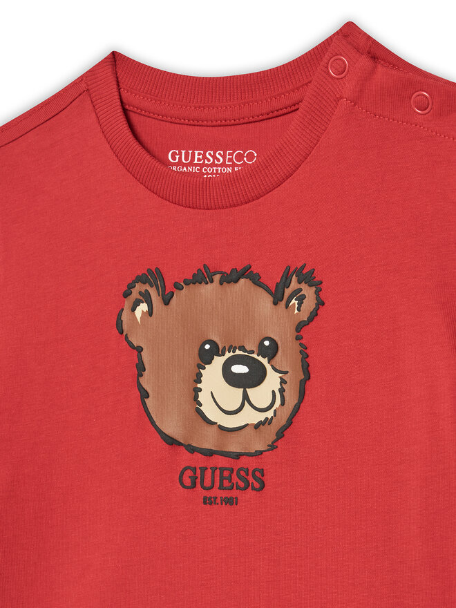 Guess Guess Majica N5YI16 K8HM4 Rdeča Regular Fit