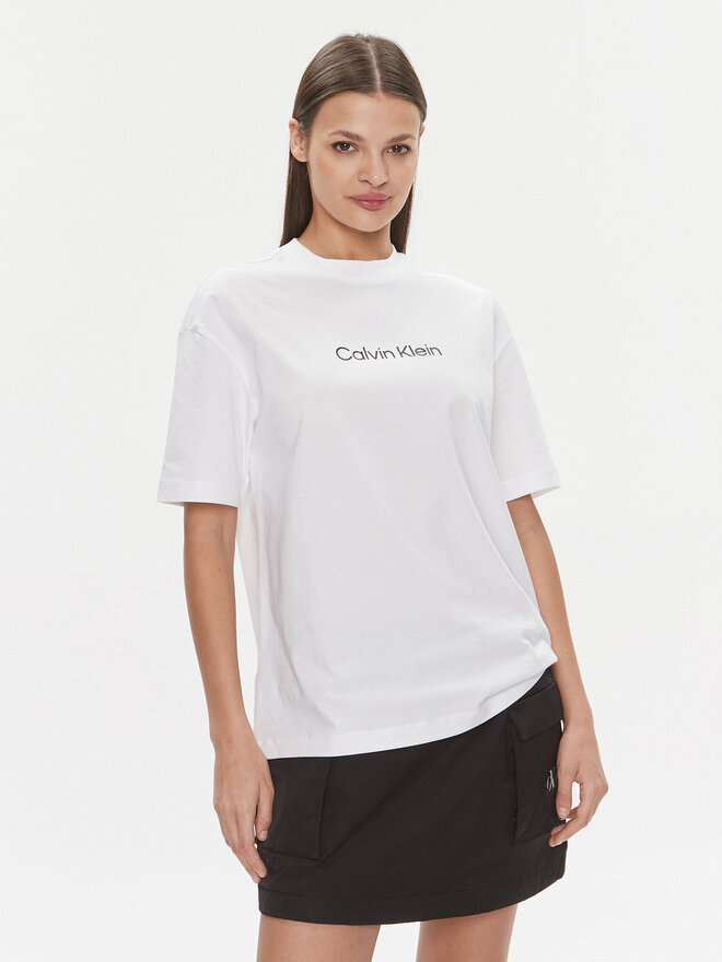 Calvin Klein Calvin Klein T-Shirt Hero Logo Oversized T Shirt K20K206778 Weiß Regular Fit