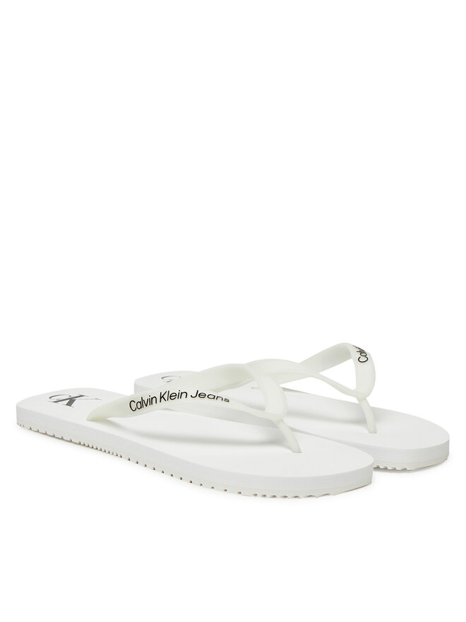 Calvin Klein Jeans Japonki Calvin Klein Jeans Beach Sandal Transparent Tpu YM0YM01267 Biały