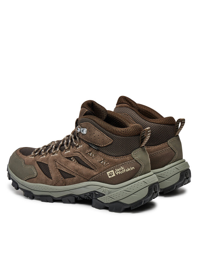 Jack Wolfskin Trekkingi Jack Wolfskin Vojo Tour Texapore Mid M A62072 Brązowy