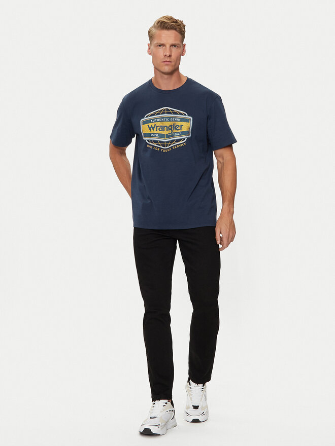 Wrangler Wrangler T-Shirt Americana 112357448 Blau Regular Fit