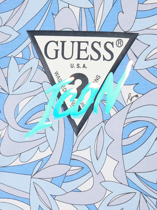 Guess Guess Футболка J4GI12 K6YW3 Голубий Regular Fit
