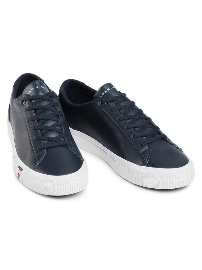 Tommy Hilfiger Sneakers Tommy Hilfiger Corporate Leather Sneaker FM0FM02983 Dunkelblau